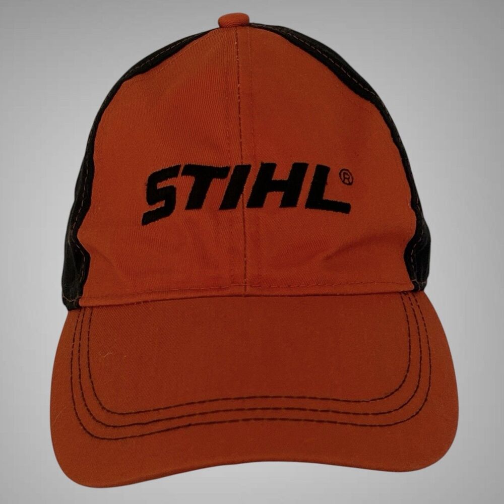 STIHL Outfitters Apparel Orange & Black Embroidered Letters Adjustable Hat
